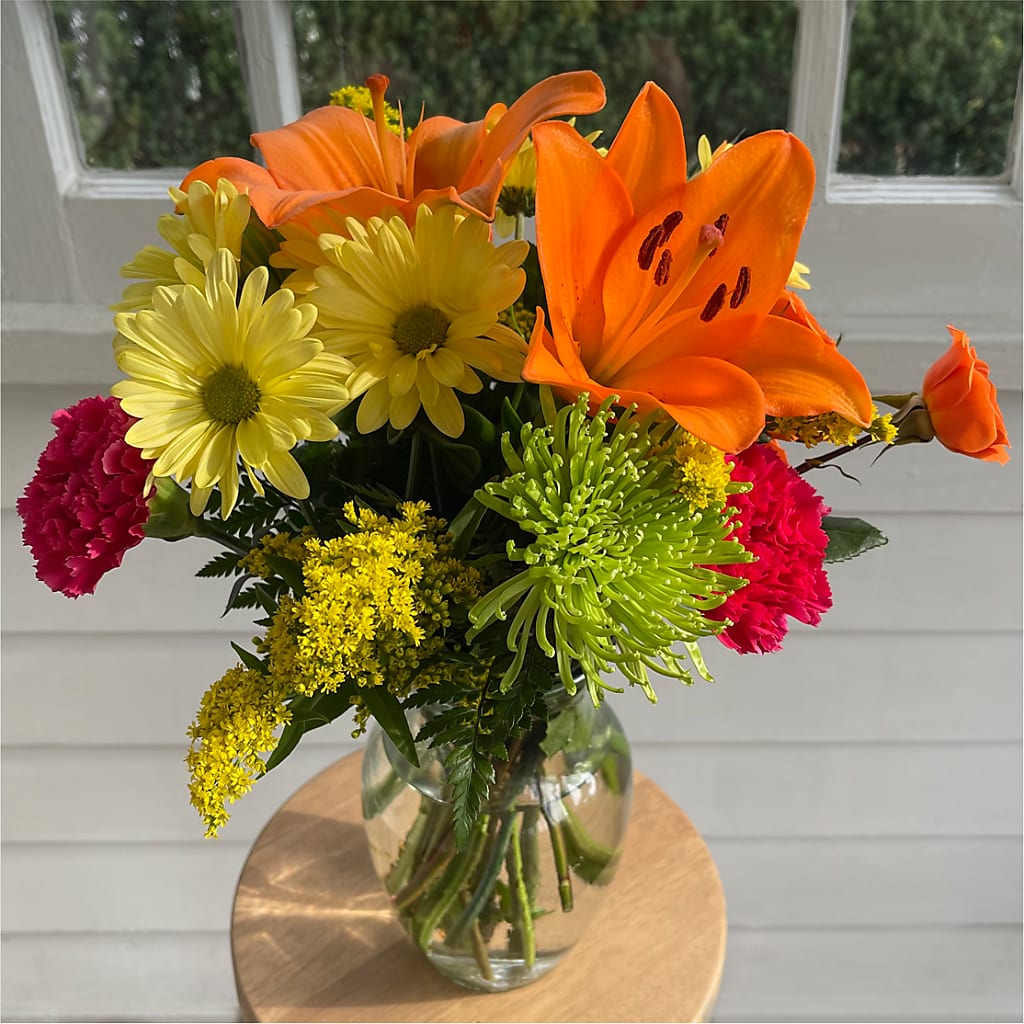 Bold & Bright – A Florist Original – Flowers By Elena, Methuen MA