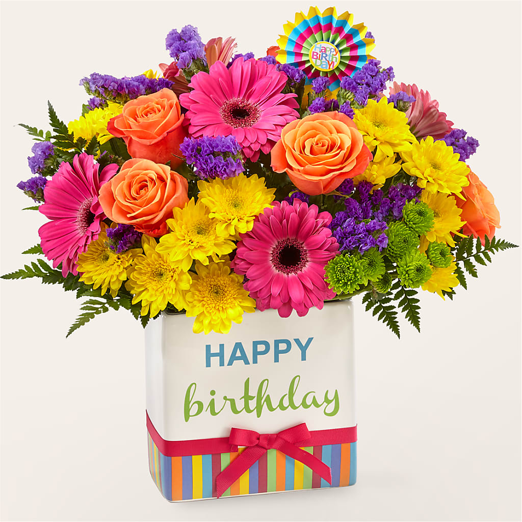 Birthday Brights Bouquet – Flowers By Elena, Methuen MA