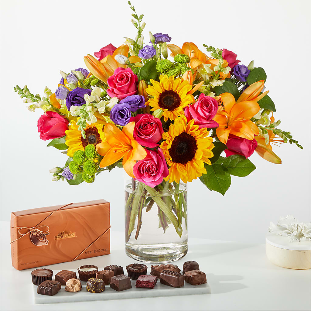 Best Day Bouquet and Chocolate Bundle – Flowers By Elena, Methuen MA