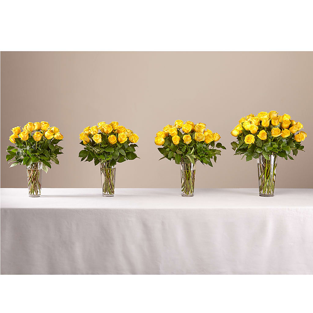 Long Stem Yellow Rose Bouquet – Flowers By Elena, Methuen MA