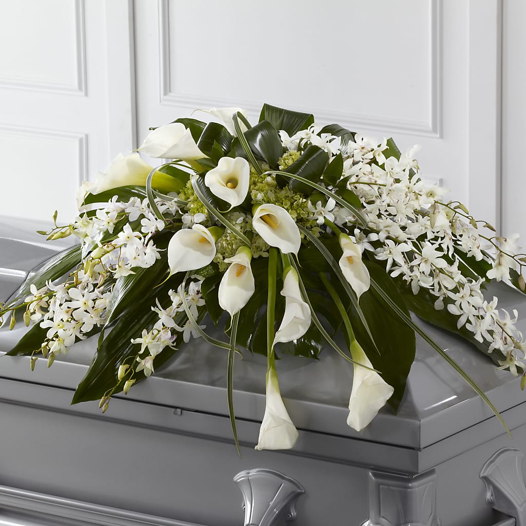 Angel Wings Casket Spray – Flowers By Elena, Methuen MA