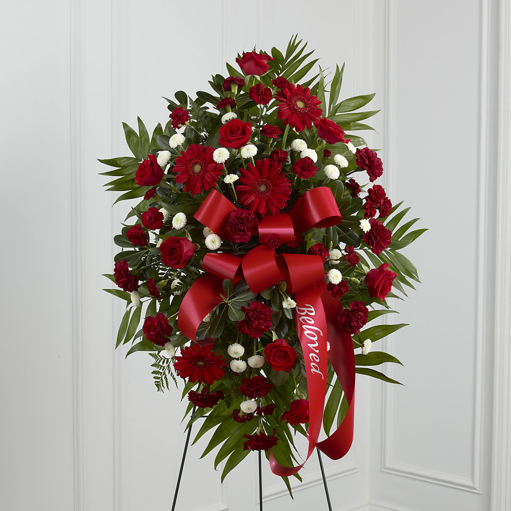 Treasured Memories Standing Spray – Flowers By Elena, Methuen MA