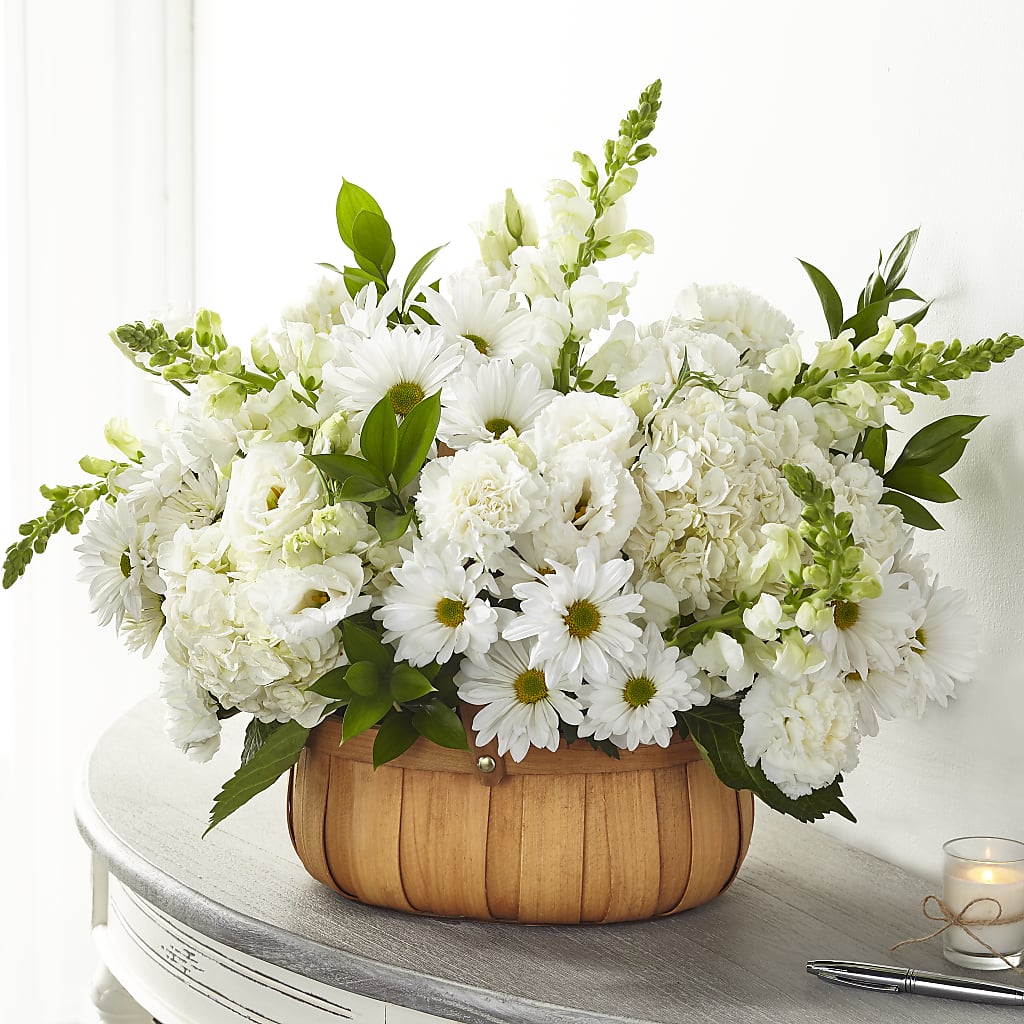 Pure Ivory Basket – Flowers By Elena, Methuen MA