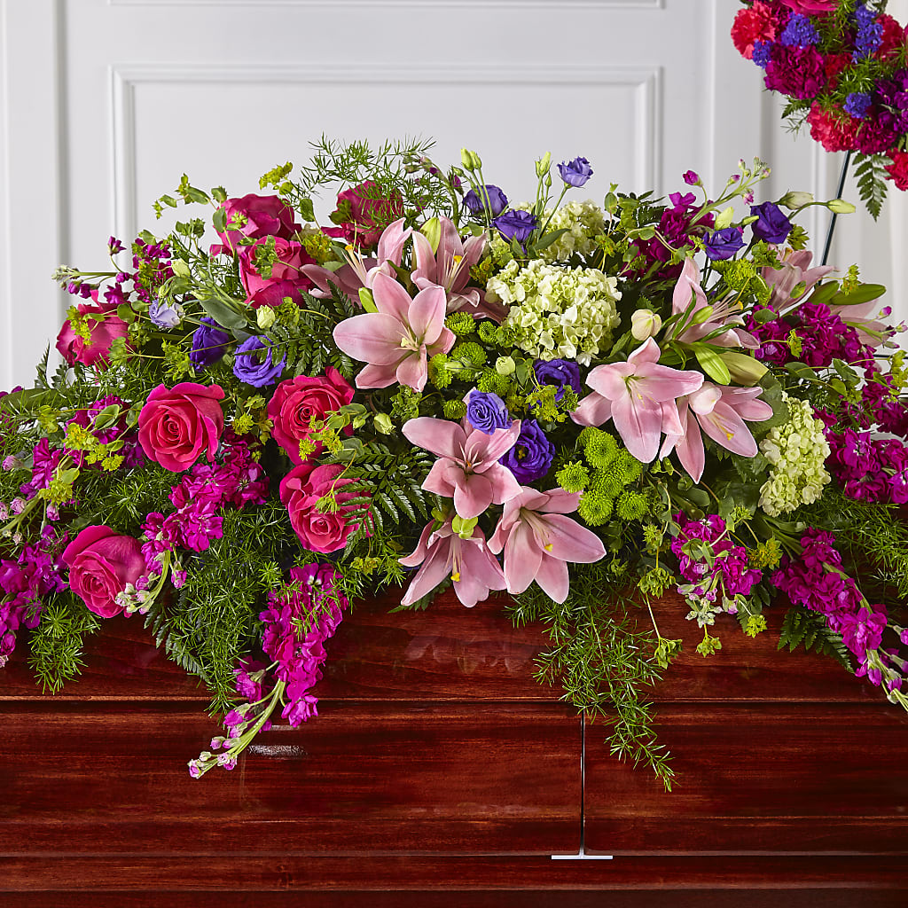 Radiant Tribute Casket Spray – Flowers By Elena, Methuen MA