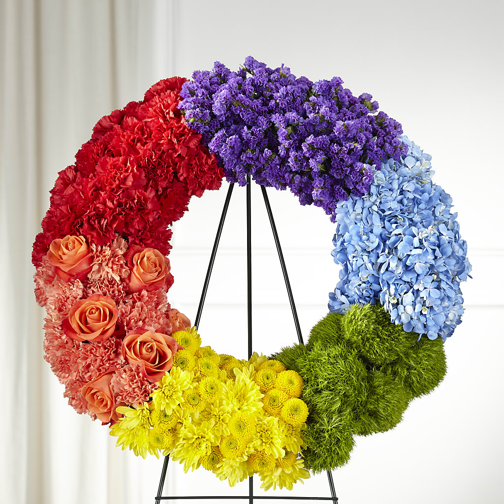 Circle of Love Wreath – Flowers By Elena, Methuen MA