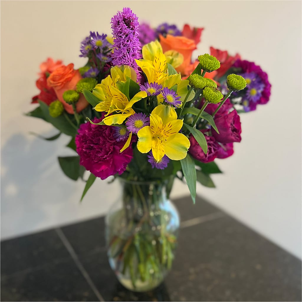 Bold & Bright – A Florist Original –  Flowers By Elena, Methuen MA