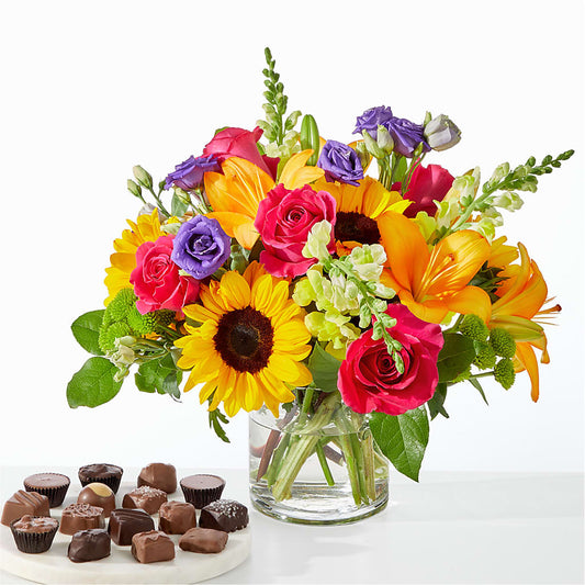 Best Day Bouquet and Chocolate Bundle –  Flowers By Elena, Methuen MA