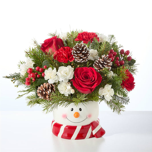 Jolly Snowman Bouquet –  Flowers By Elena, Methuen MA