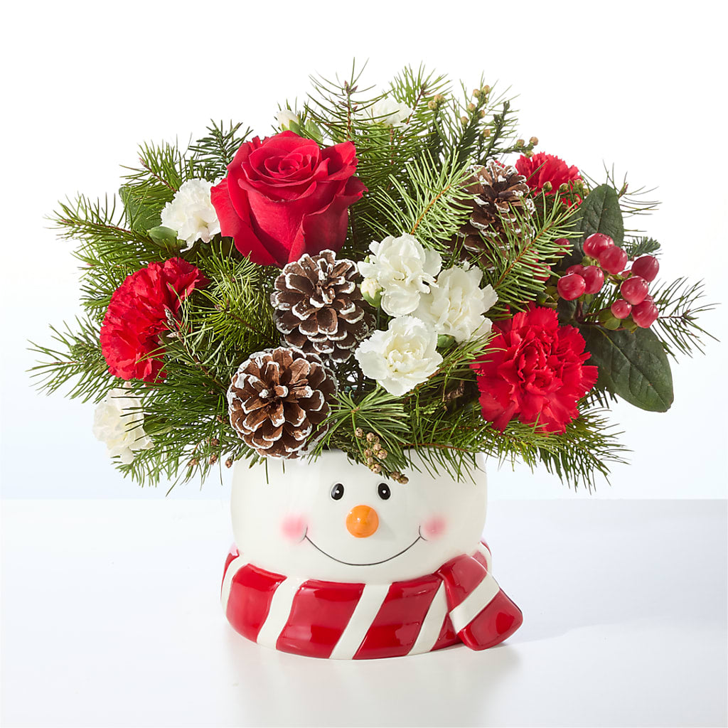 Jolly Snowman Bouquet –  Flowers By Elena, Methuen MA