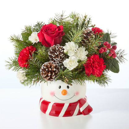 Jolly Snowman Bouquet –  Flowers By Elena, Methuen MA