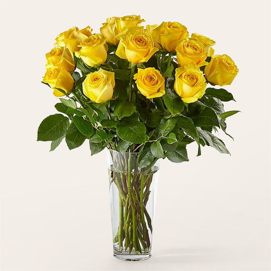 Long Stem Yellow Rose Bouquet –  Flowers By Elena, Methuen MA