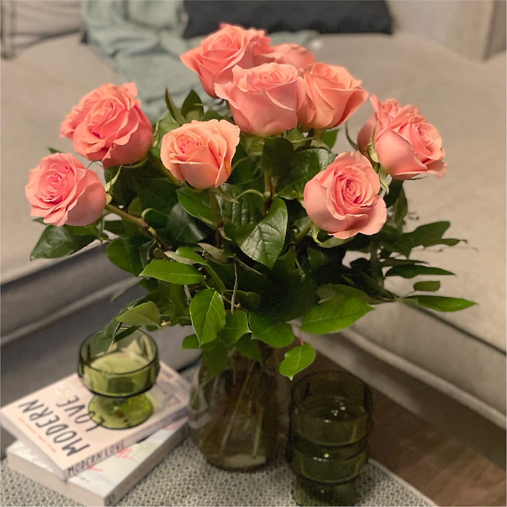Long Stem Pink Rose Bouquet –  Flowers By Elena, Methuen MA