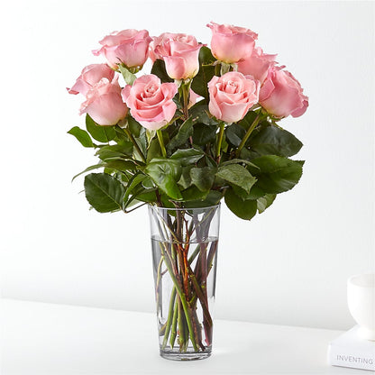 Long Stem Pink Rose Bouquet –  Flowers By Elena, Methuen MA
