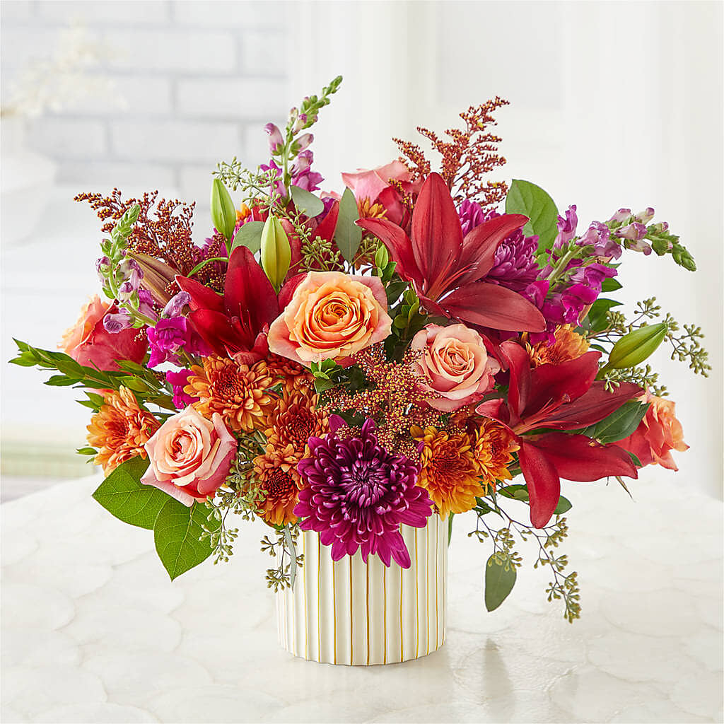 Burgundy Landscape Bouquet –  Flowers By Elena, Methuen MA