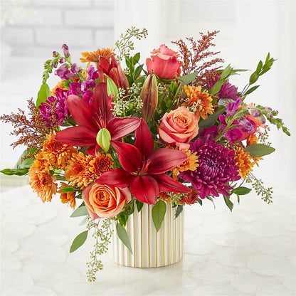 Burgundy Landscape Bouquet –  Flowers By Elena, Methuen MA