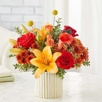 Scarlet Skies Bouquet –  Flowers By Elena, Methuen MA