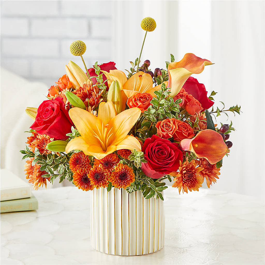 Scarlet Skies Bouquet –  Flowers By Elena, Methuen MA