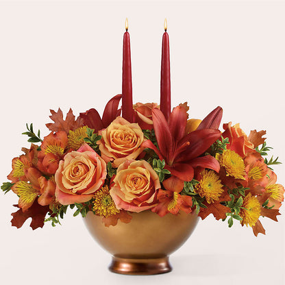 Harvest Table Centerpiece –  Flowers By Elena, Methuen MA