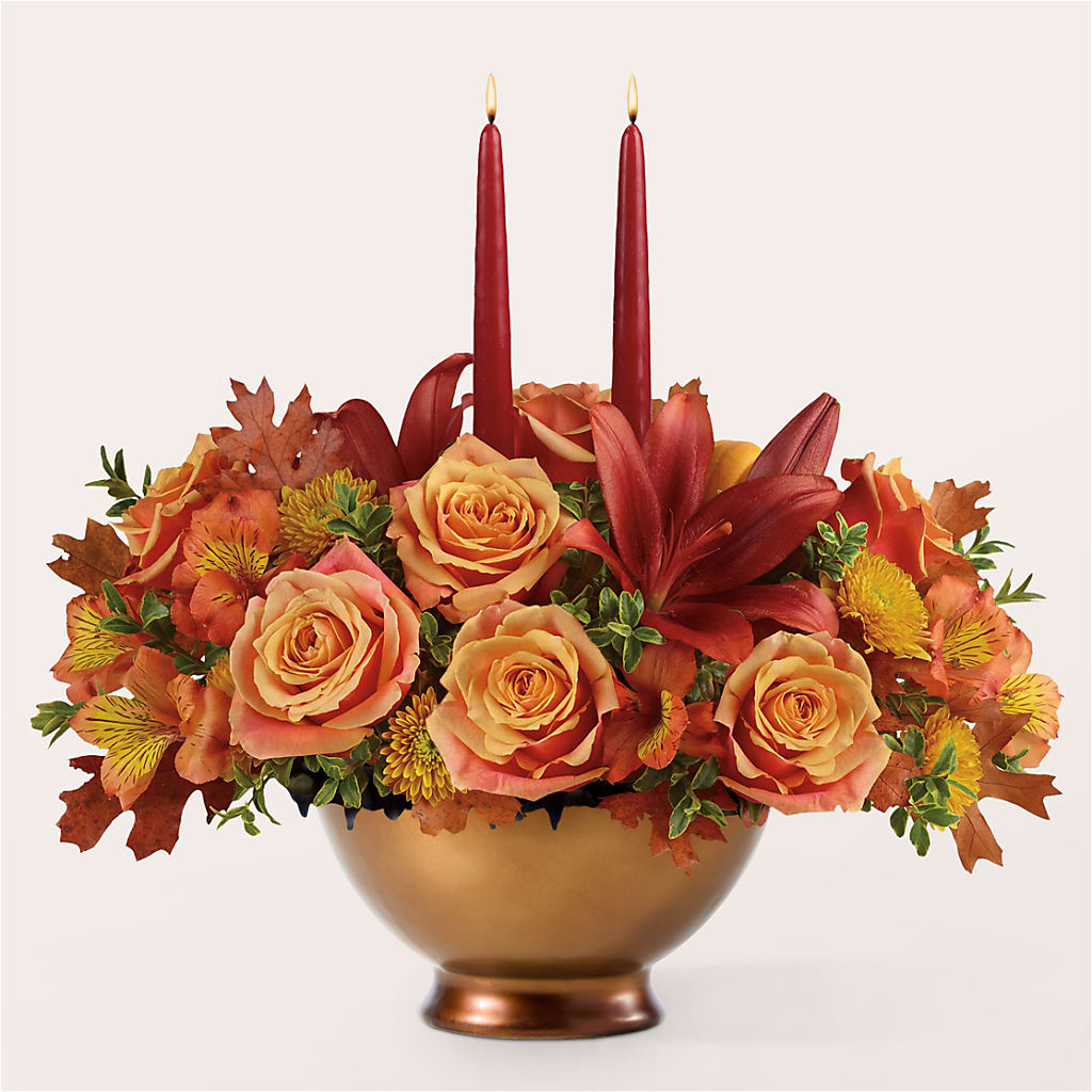 Harvest Table Centerpiece –  Flowers By Elena, Methuen MA