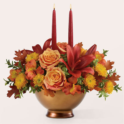 Harvest Table Centerpiece –  Flowers By Elena, Methuen MA