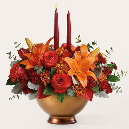 Fruits of Fall Centerpiece –  Flowers By Elena, Methuen MA