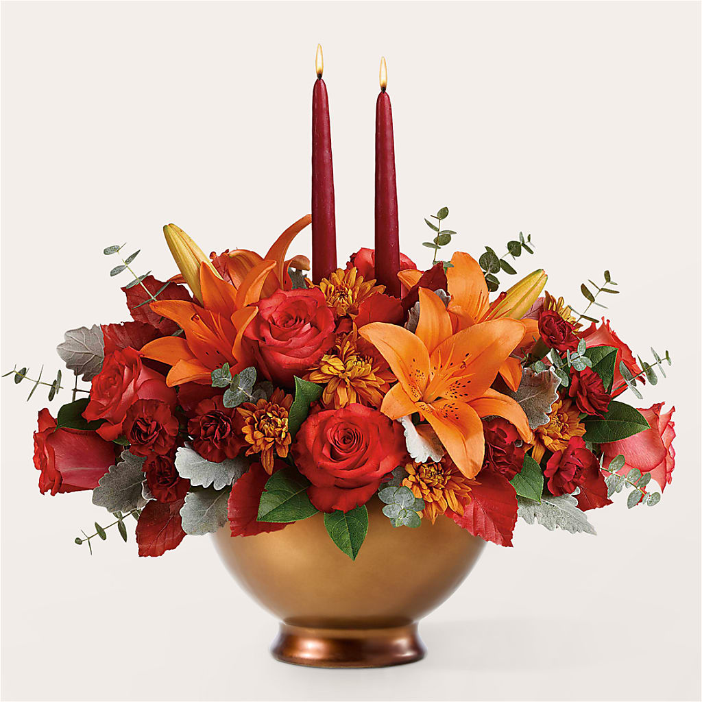 Fruits of Fall Centerpiece –  Flowers By Elena, Methuen MA