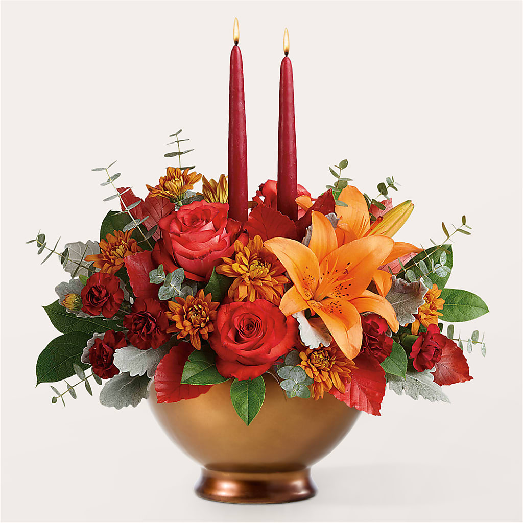 Fruits of Fall Centerpiece –  Flowers By Elena, Methuen MA