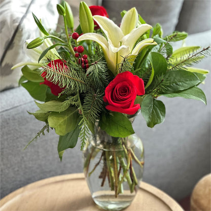 Sparkling Snowflakes Bouquet –  Flowers By Elena, Methuen MA