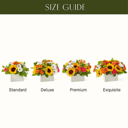 Sun-drenched Blooms Box Bouquet –  Flowers By Elena, Methuen MA