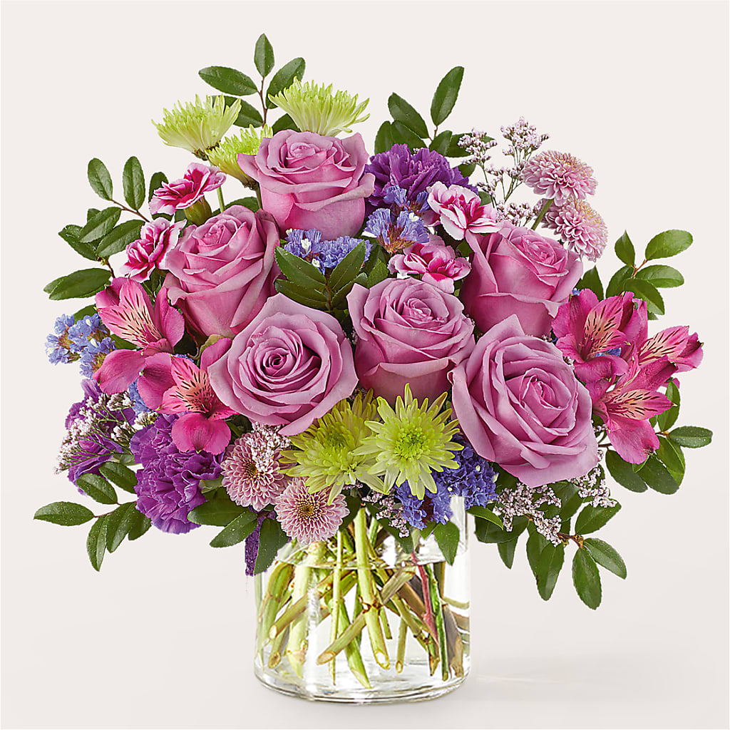Glass Half Full Bouquet –  Flowers By Elena, Methuen MA