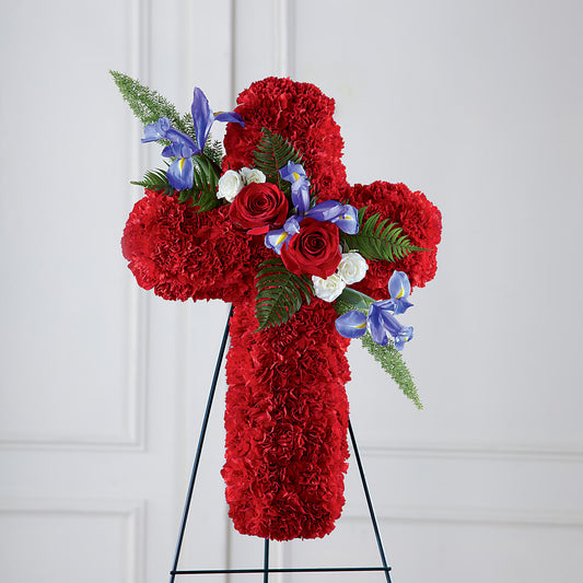 Faithful Hero Floral Cross –  Flowers By Elena, Methuen MA