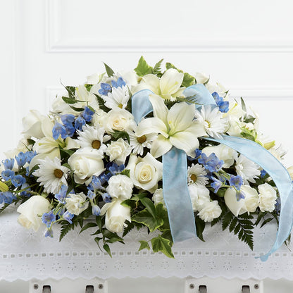 Tender Treasure Casket Spray –  Flowers By Elena, Methuen MA