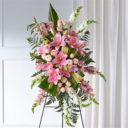 Elegant Embrace Standing Spray –  Flowers By Elena, Methuen MA