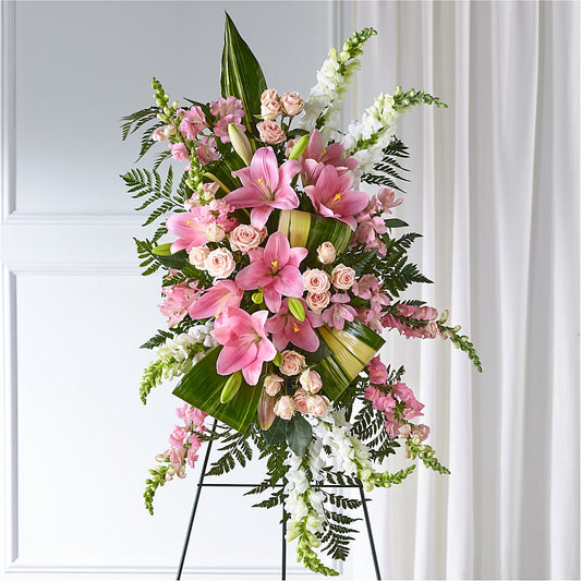 Elegant Embrace Standing Spray –  Flowers By Elena, Methuen MA