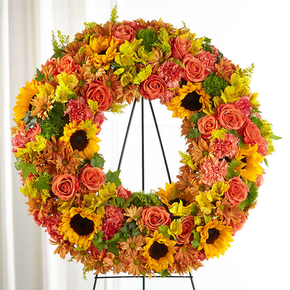 Autumnal Memories Wreath (Standard) –  Flowers By Elena, Methuen MA