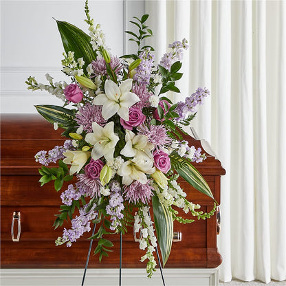 Grateful Hearts Standing Spray –  Flowers By Elena, Methuen MA
