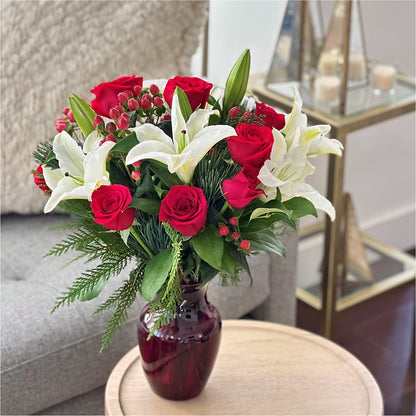 Evergreen Delight Bouquet –  Flowers By Elena, Methuen MA