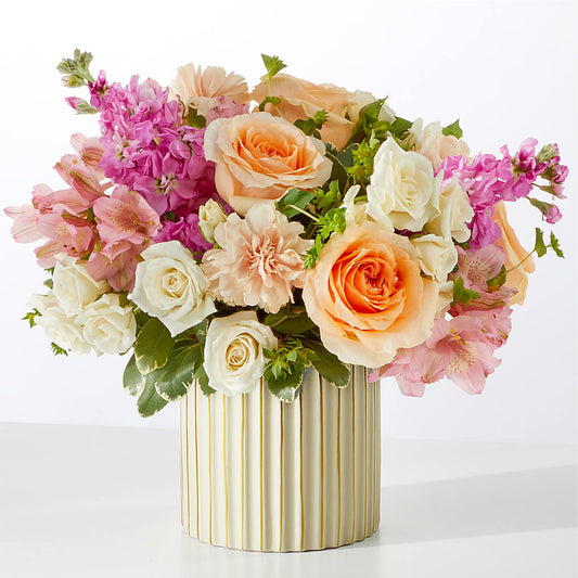 Paradise Bouquet with Ivory Vase –  Flowers By Elena, Methuen MA