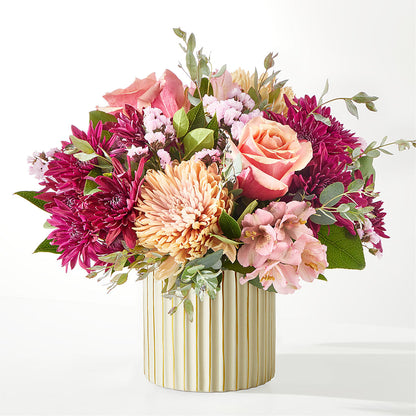 Berry Cobbler Bouquet with Ivory Vase –  Flowers By Elena, Methuen MA