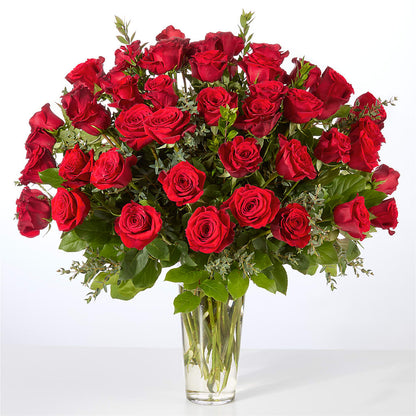 Forever Yours Fifty Stem Red Rose Bouquet –  Flowers By Elena, Methuen MA