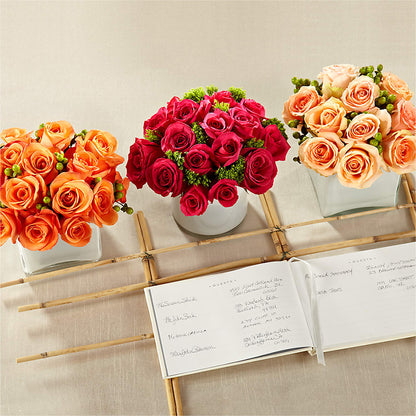 Dawn Rose Centerpiece –  Flowers By Elena, Methuen MA